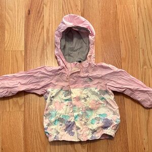The North Face pink rain jacket